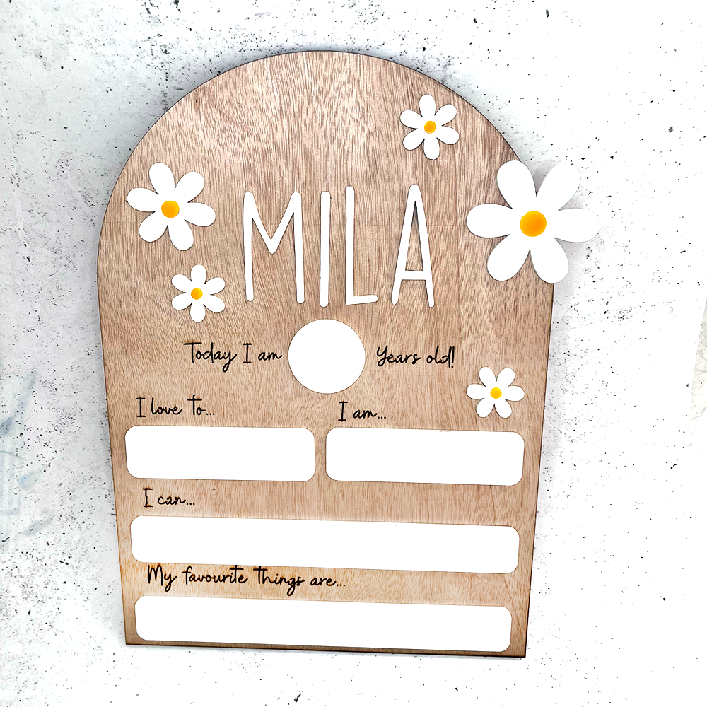 Personalised Wooden Information Board