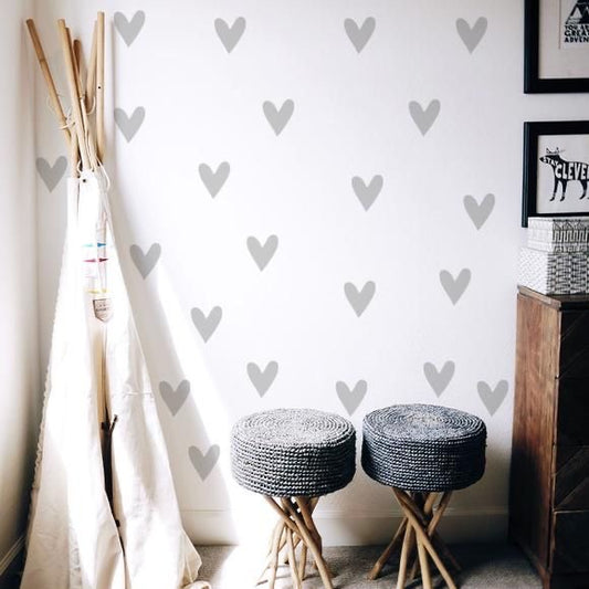 Wonky Hearts Wall Stickers
