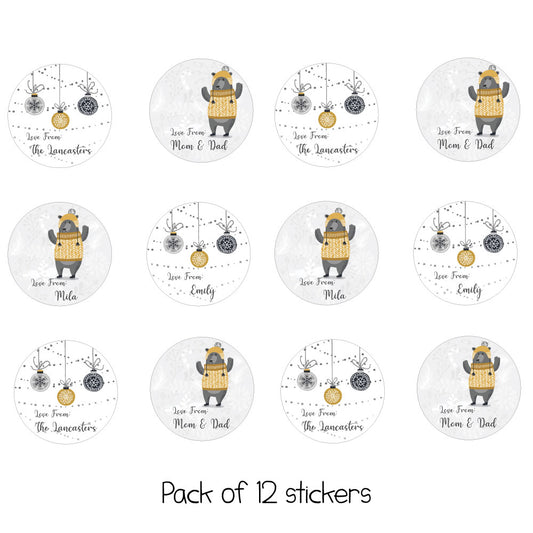 Personalised Gift Stickers - Beary cute
