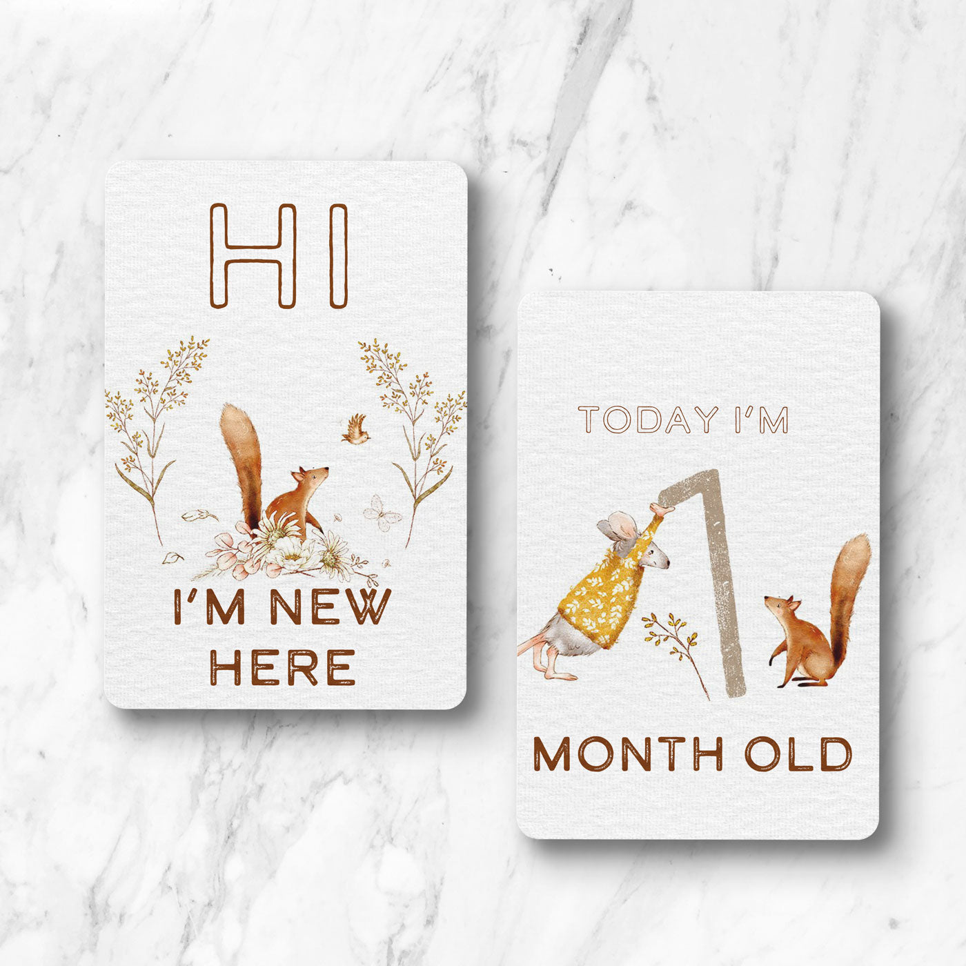 Milestone Cards - Forest Friends