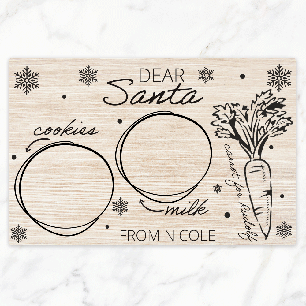 Santa Snack Board - Rectangular